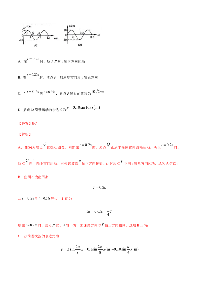 专题16振动和波-2022年高考真题和模拟题物理分专题训练（教师版含解析）_04高考物理_2024年新高考资料_1.2024一轮复习_赠2022年高考物理真题与模拟题分类训练