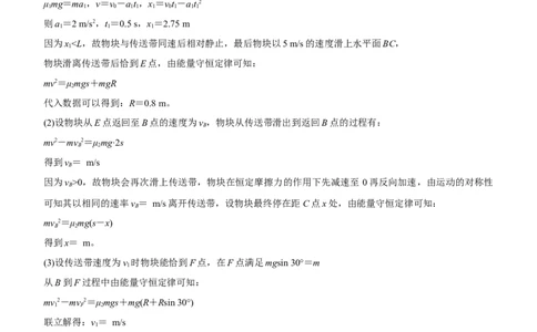 原创（新高考）2021届高三大题优练4以能量为核心的综合应用问题学生版_04高考物理_新高考复习资料_2021年新高考资料_2021届（新高考）大题优练-物理