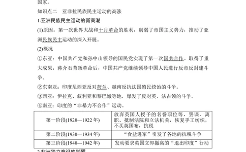 第39讲亚非拉民族独立运动的兴起和演进_07高考历史_新高考复习资料_2023年新高考复习资料_2023新高考大一轮复习讲义_2023年高考历史一轮复习讲义（部编版新高考）_赠补充习题