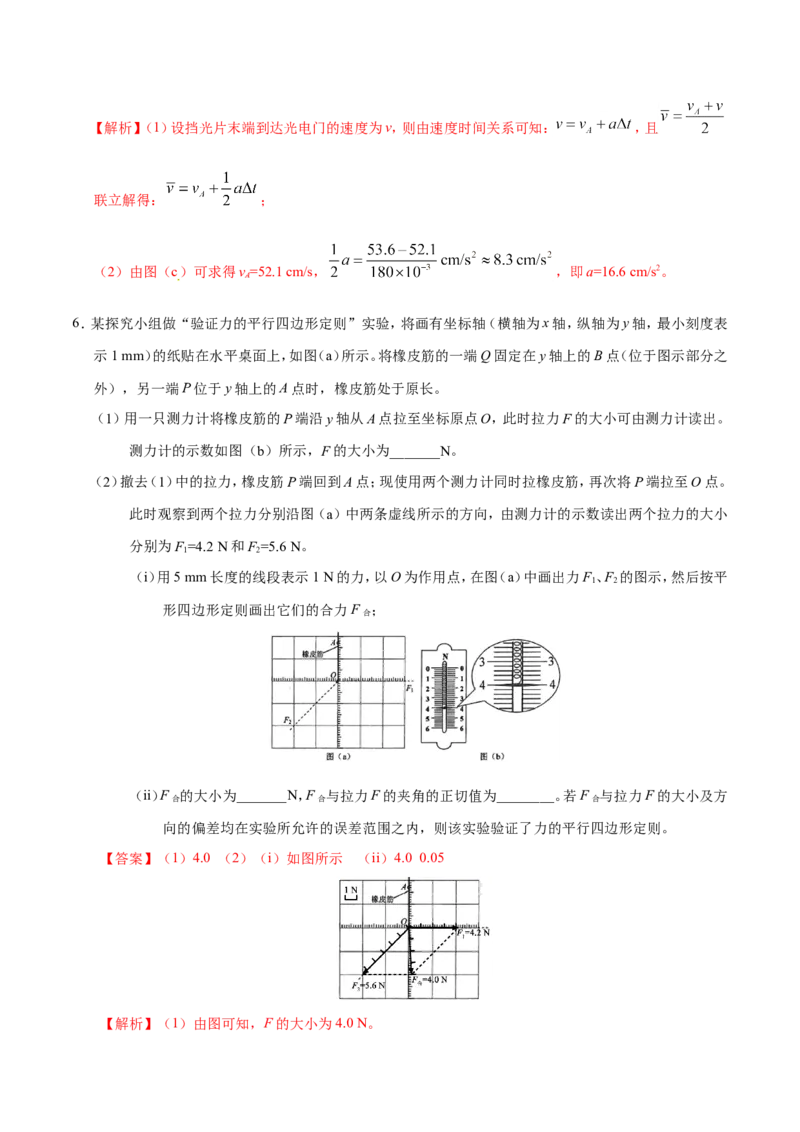专题14实验与探究-备战2019年高考物理之纠错笔记系列（解析版）_04高考物理_新高考复习资料_2022年新高考复习资料_高考物理2022年一轮复习各版本_赠19年高考物理纠错笔记_44