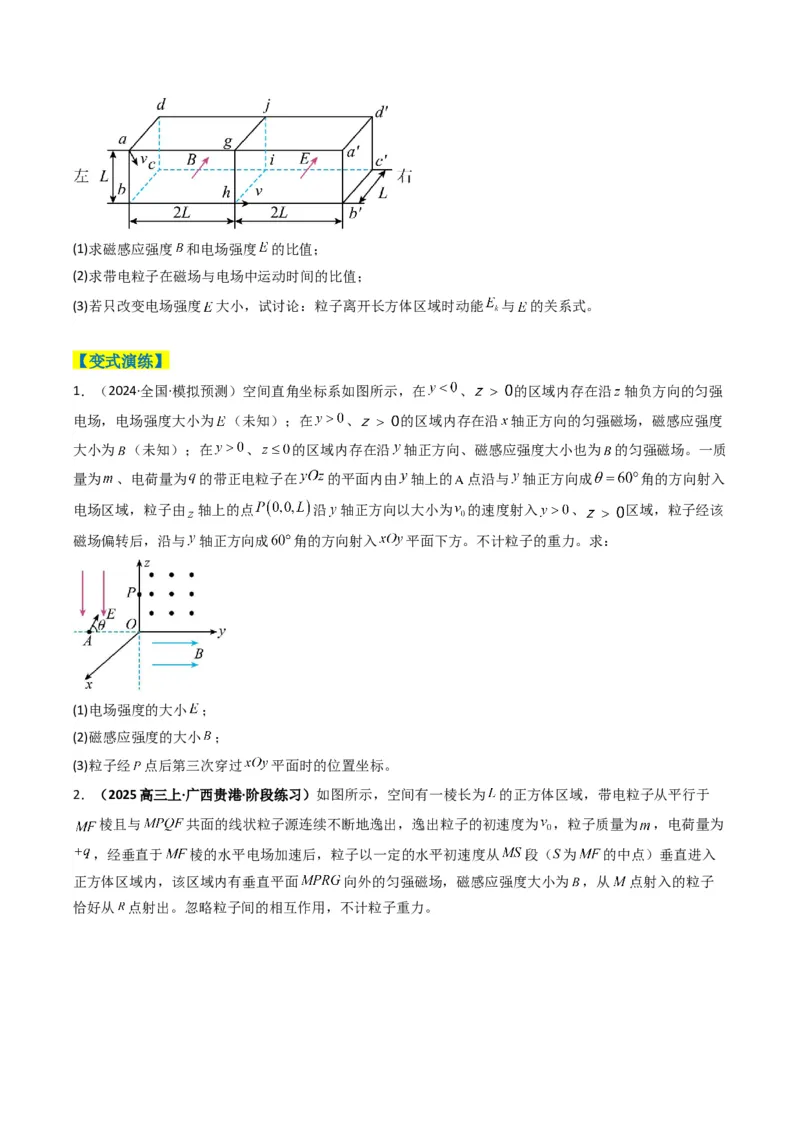 专题20带电粒子在立体空间中的运动问题破译（原卷版）_04高考物理_2025年新高考资料_二轮复习_2025年高考物理二轮热点题型归纳与变式演练（新高考通用）339880232