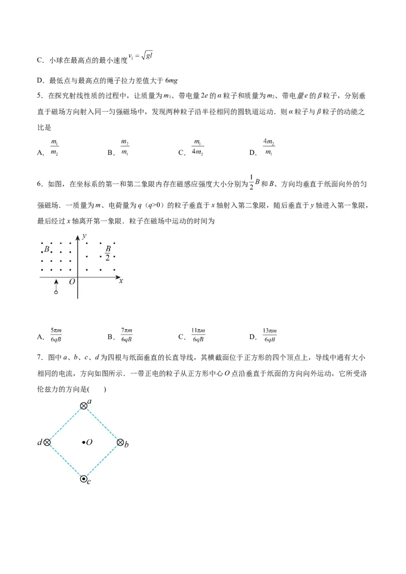 备考2022高考物理一轮复习学案9.2磁场对运动电荷的作用有解析_04高考物理_新高考复习资料_2022年新高考复习资料_备考2022新教材高考物理一轮复习精讲精练学案（含解析）
