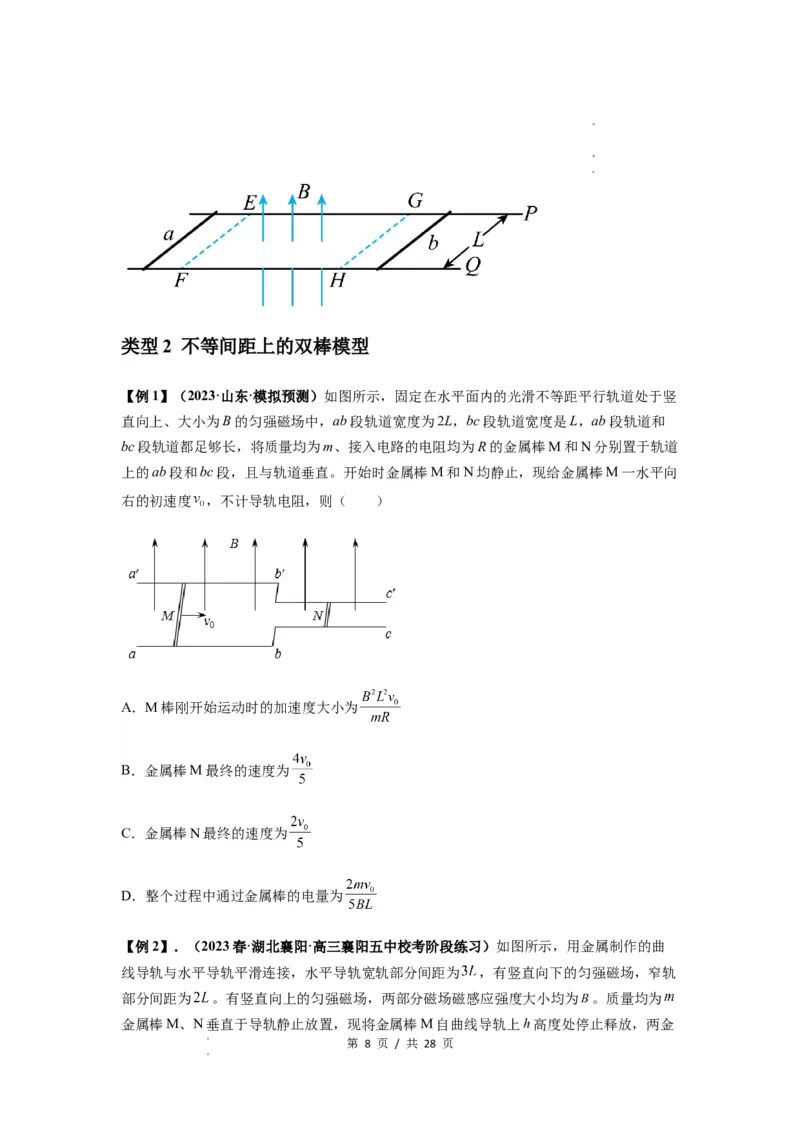 专题29动量观点在电磁感应中的应用（原卷版）_04高考物理_新高考复习资料_2024新高考复习资料_一轮复习资料_完2024届高考物理一轮复习热点题型归类训练