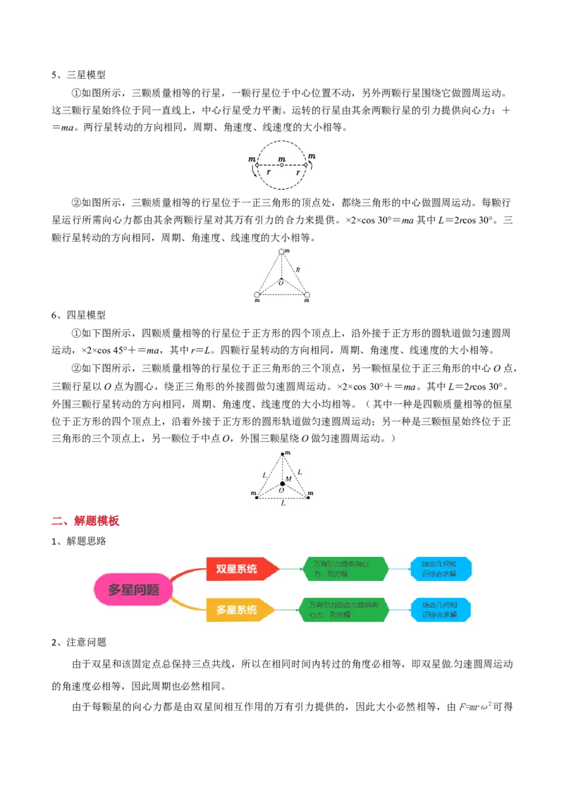 模板06万有引力与航天（四大题型）（解析版）_04高考物理_2025年新高考资料_二轮复习_2025年高考物理答题技巧与模板构建339420717