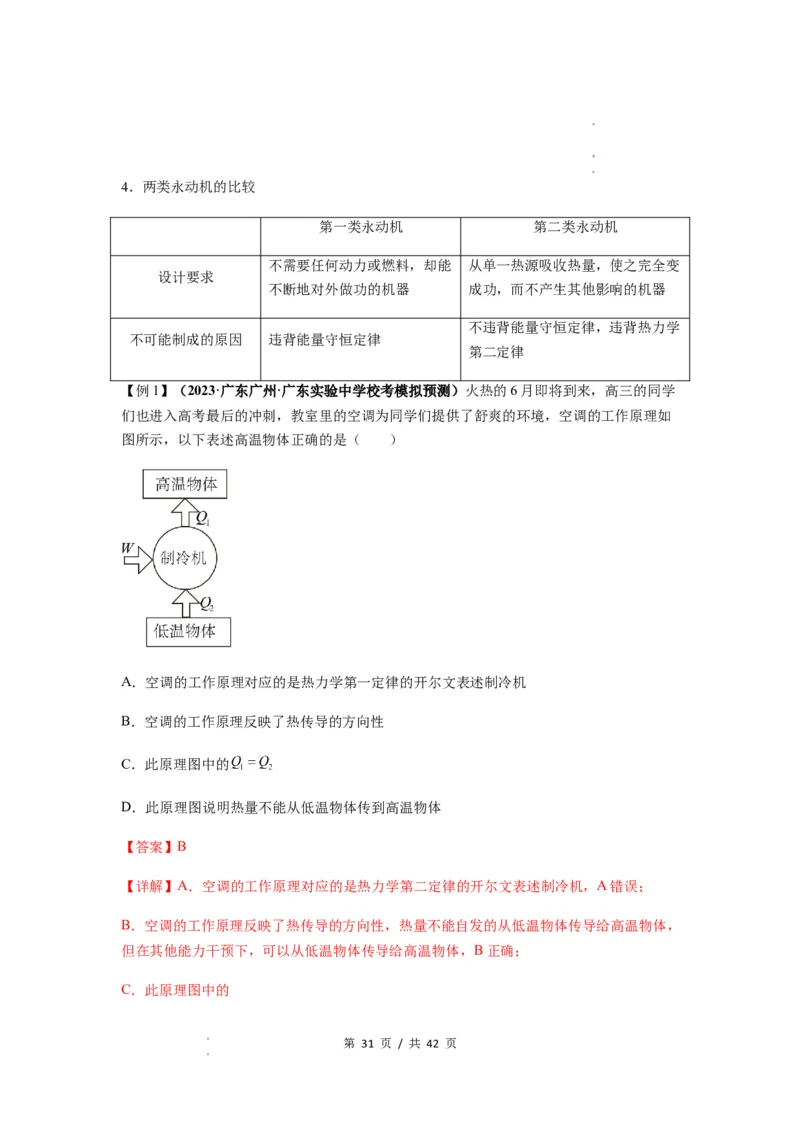 专题33热学的基本概念与原理（解析版）_04高考物理_新高考复习资料_2024新高考复习资料_一轮复习资料_完2024届高考物理一轮复习热点题型归类训练_专题33热学的基本概念与原理