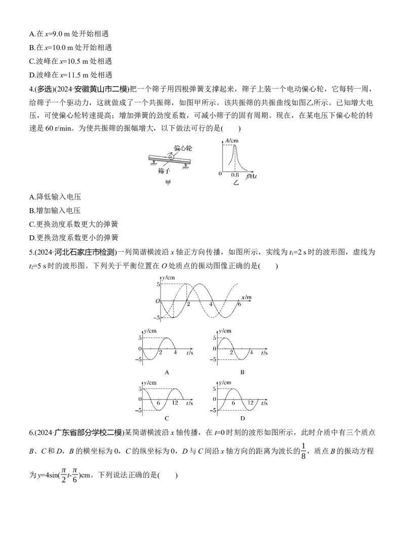 热点15　机械振动　机械波淘宝店：红太阳资料库_04高考物理_2025年新高考资料_二轮复习_2025年高考物理大二轮_2025物理二轮专题复习学生用书Word版文档_二轮专题强化练+考前特训