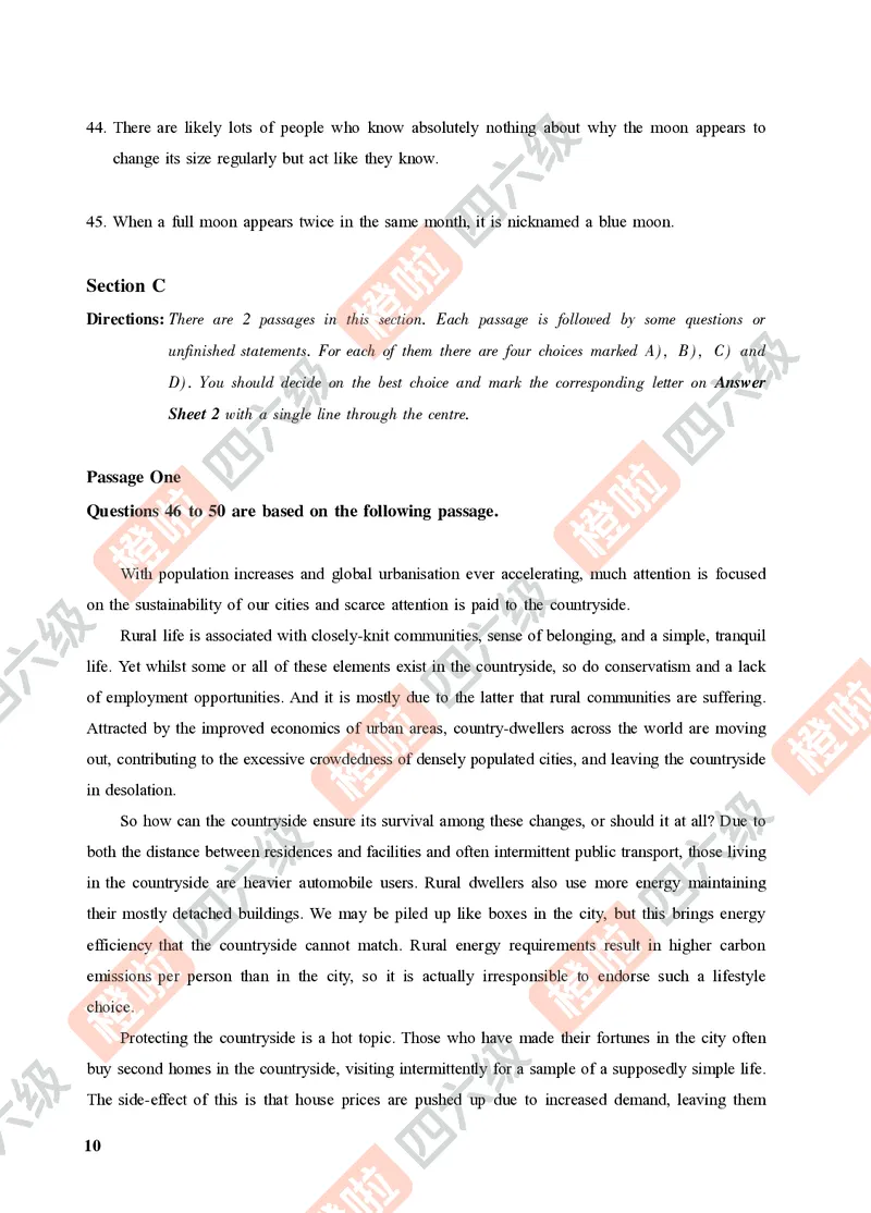 03.2024年12月六级（第二套）-试题6-12_最新更新，视频都在这_2026，6月六级速转存易和谐_0、2025年12月六级_06.橙啦六级全程班石雷鹏_00.讲义_真题