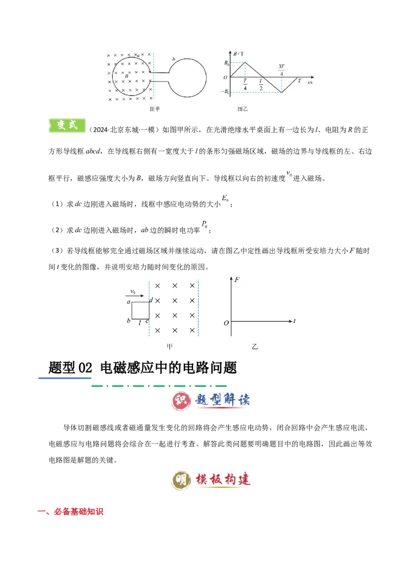 模板12电磁感应（四大题型）（原卷版）_04高考物理_2025年新高考资料_二轮复习_2025年高考物理答题技巧与模板构建339420717