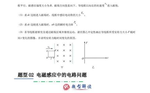 模板12电磁感应（四大题型）（原卷版）_04高考物理_2025年新高考资料_二轮复习_2025年高考物理答题技巧与模板构建339420717