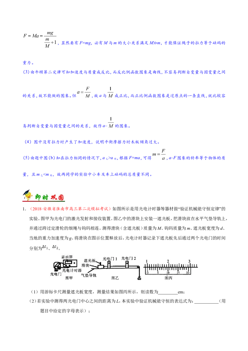 专题14实验与探究-备战2019年高考物理之纠错笔记系列（原卷版）_04高考物理_新高考复习资料_2022年新高考复习资料_高考物理2022年一轮复习各版本_赠19年高考物理纠错笔记_原卷版_745