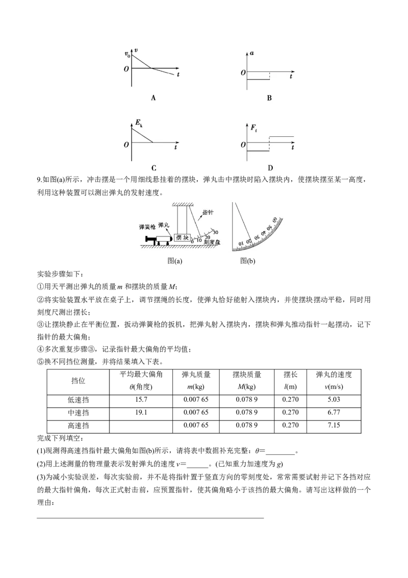 专题9.2动量守恒定律的应用及实验练原卷版_04高考物理_新高考复习资料_2022年新高考复习资料_2022年高考物理一轮复习讲练测（新教材新高考）