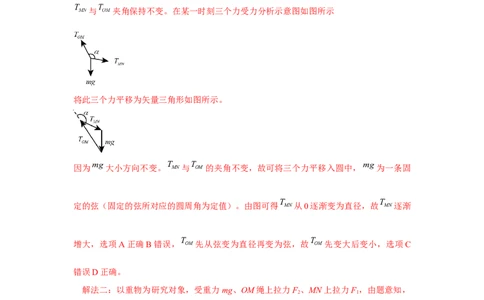 模型7动态平衡模型（解析版）_04高考物理_新高考复习资料_2024新高考复习资料_二轮复习资料_2024高考物理二轮复习80模型最新模拟题专项训练_教师版（含答案解析）