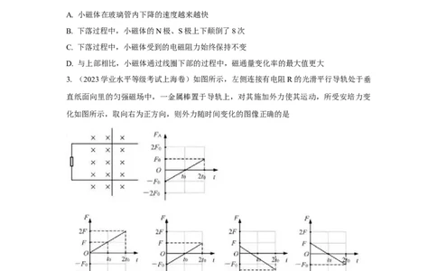 模型63电磁感应+图像模型（原卷版）_04高考物理_新高考复习资料_2024新高考复习资料_二轮复习资料_2024高考物理二轮复习80模型最新模拟题专项训练