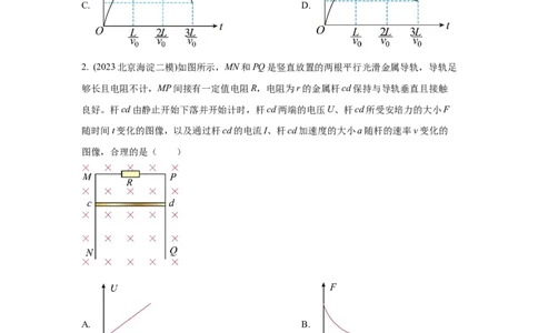 模型63电磁感应+图像模型（原卷版）_04高考物理_新高考复习资料_2024新高考复习资料_二轮复习资料_2024高考物理二轮复习80模型最新模拟题专项训练