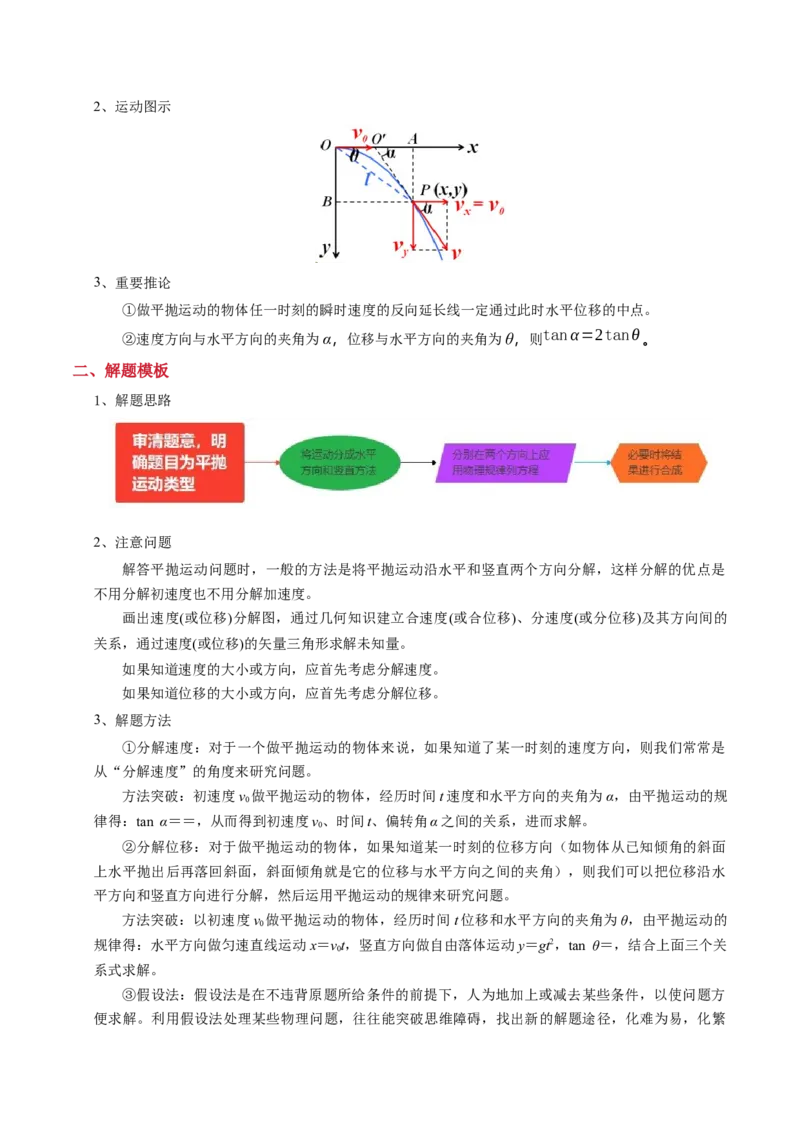 模板04曲线运动（六大题型）（原卷版）_04高考物理_2025年新高考资料_二轮复习_2025年高考物理答题技巧与模板构建339420717