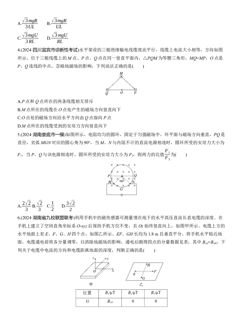 热点10　磁场的性质淘宝店：红太阳资料库_04高考物理_2025年新高考资料_二轮复习_2025年高考物理大二轮_2025物理二轮专题复习学生用书Word版文档_二轮专题强化练+考前特训