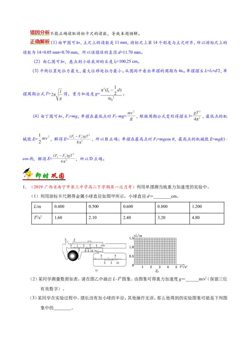 专题16选修3-4-备战2019年高考物理之纠错笔记系列（解析版）_04高考物理_新高考复习资料_2022年新高考复习资料_高考物理2022年一轮复习各版本_赠19年高考物理纠错笔记
