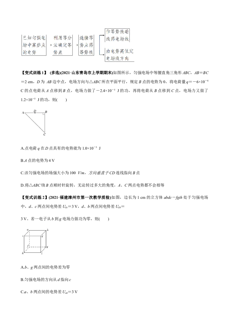 专题7.2电场能的性质讲原卷版_04高考物理_新高考复习资料_2022年新高考复习资料_2022年高考物理一轮复习讲练测（新教材新高考）
