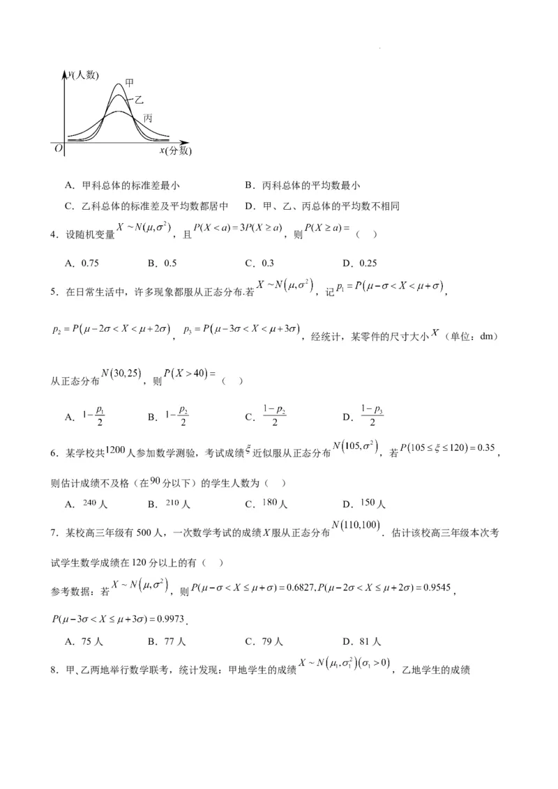 第55讲二项分布、超几何分布与正态分布（精讲）一轮复习讲义2024年高考数学高频考点题型归纳与方法总结（新高考通用）原卷版_02高考数学_新高考复习资料_2024年新高考资料