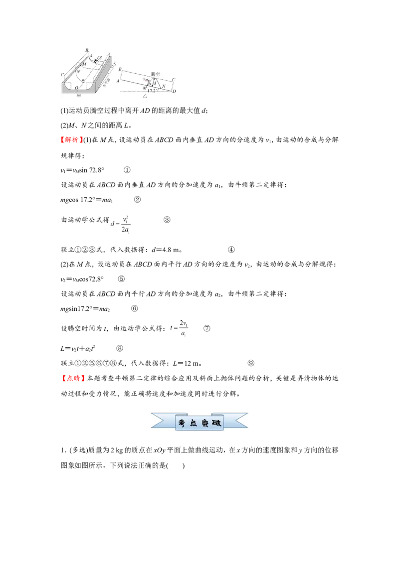原创（新高考）2021届小题必练5曲线运动学生版_04高考物理_新高考复习资料_2021年新高考资料_2021届（新高考）高考物理小题必练_原创（新高考）2021届小题必练5曲线运动