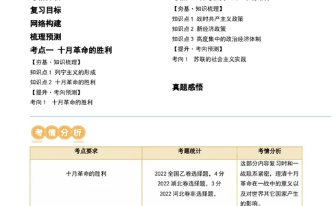 第39讲十月革命的胜利与苏联的社会主义实践（解析版）_07高考历史_2024年新高考资料_1.2024一轮复习_2024年高考历史一轮复习讲练测（新教材新高考）_899