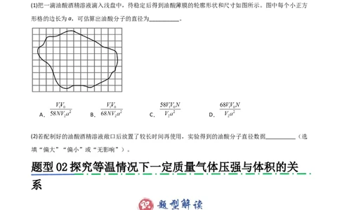 模板16热学和光学实验（四大题型）（原卷版）_04高考物理_2025年新高考资料_二轮复习_2025年高考物理答题技巧与模板构建339420717