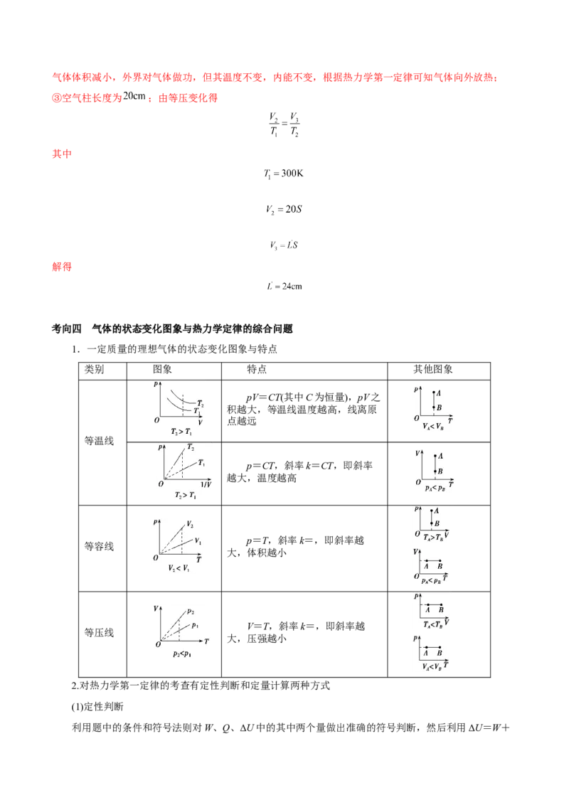 专题25热学2022-2023高考三轮精讲突破训练（全国通用）（解析版）_04高考物理_通用版（老高考）复习资料_2023年复习资料_三轮复习_2023年高考物理三轮精讲突破训练全国通用