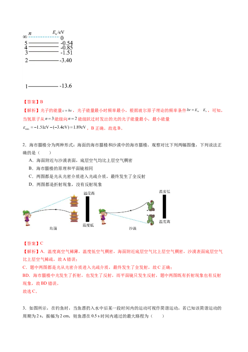 信息必刷卷04（新课标卷，新疆、西藏专用）（解析版）_04高考物理_2025年新高考资料_2025考前信息卷_2025年高考物理考前信息必刷卷（新课标卷，新疆、西藏专用）3437357