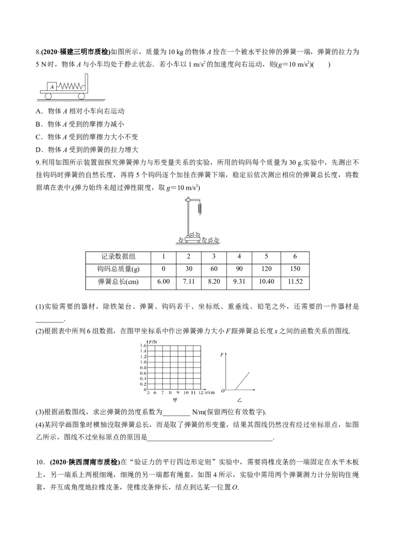 专题2.1三大性质力的理解及运算及实验练原卷版_04高考物理_新高考复习资料_2022年新高考复习资料_2022年高考物理一轮复习讲练测（新教材新高考）