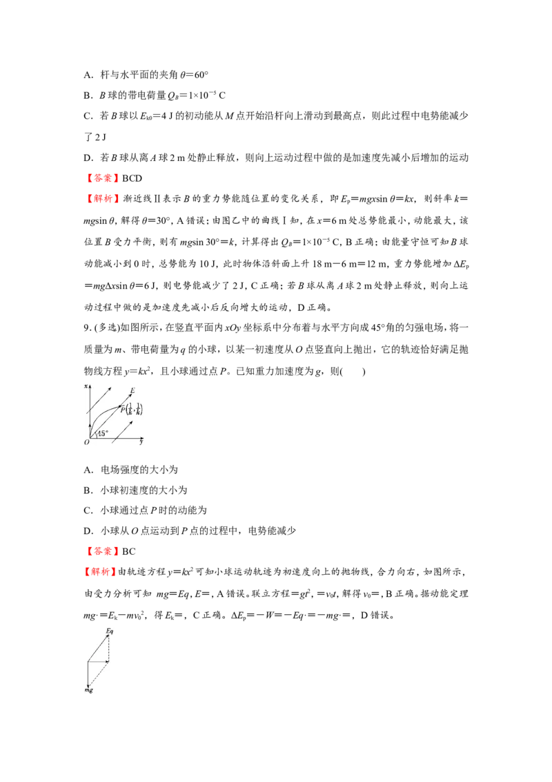 原创（新高考）2021届小题必练16电场能的性质教师版_04高考物理_新高考复习资料_2021年新高考资料_2021届（新高考）高考物理小题必练