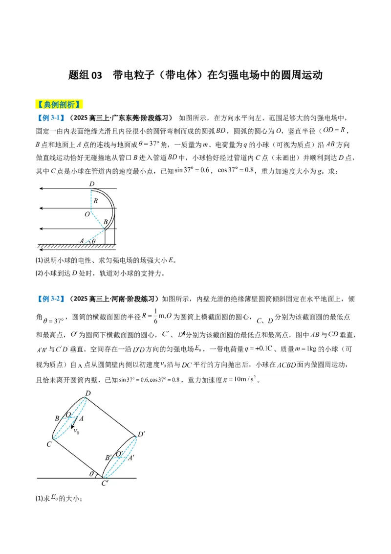 专题16电场综合题（原卷版）_04高考物理_2025年新高考资料_二轮复习_2025年高考物理二轮热点题型归纳与变式演练（新高考通用）339880232