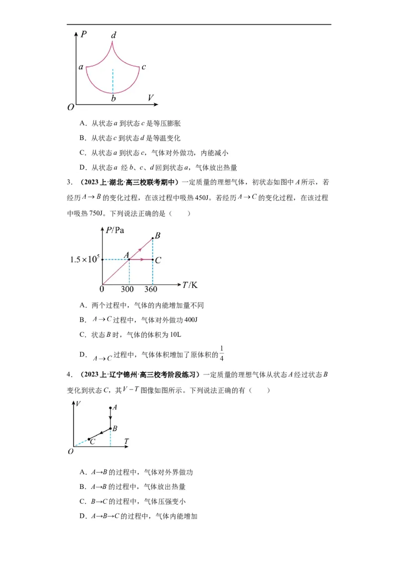 专题17热学（原卷版）_04高考物理_新高考复习资料_2024新高考复习资料_二轮复习资料_2024年高考物理二轮热点题型归纳与变式演练（新高考通用）