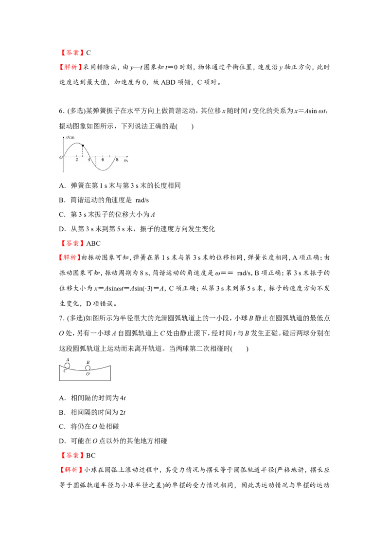 原创（新高考）2021届小题必练14机械振动机械波教师版_04高考物理_新高考复习资料_2021年新高考资料_2021届（新高考）高考物理小题必练