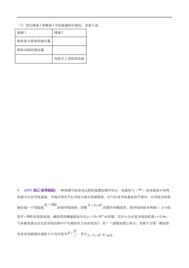 专题13电磁感应（练习）（原卷版）_04高考物理_新高考复习资料_2024新高考复习资料_二轮复习资料_2024年高考物理二轮复习讲练测（新教材新高考）_配套练习（原卷版+解析版）