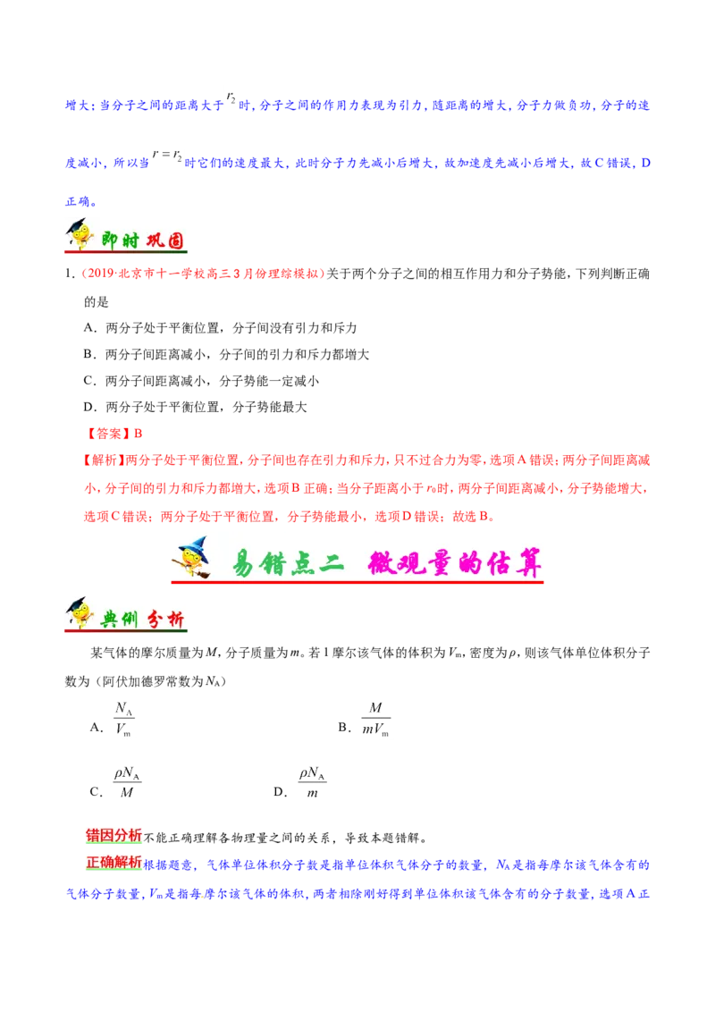 专题15选修3-3-备战2019年高考物理之纠错笔记系列（解析版）_04高考物理_新高考复习资料_2022年新高考复习资料_高考物理2022年一轮复习各版本_1.2022年高考物理一轮复习全国通用版