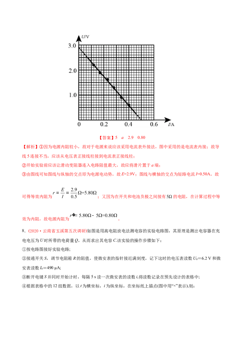 专题19电学实验-2020年高考真题和模拟题物理分类训练（教师版含解析）_04高考物理_新高考复习资料_2022年新高考复习资料_高考物理2022年一轮复习各版本_442