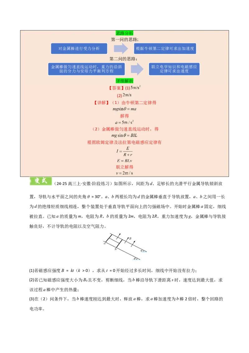 模板12电磁感应（四大题型）（解析版）_04高考物理_2025年新高考资料_二轮复习_2025年高考物理答题技巧与模板构建339420717