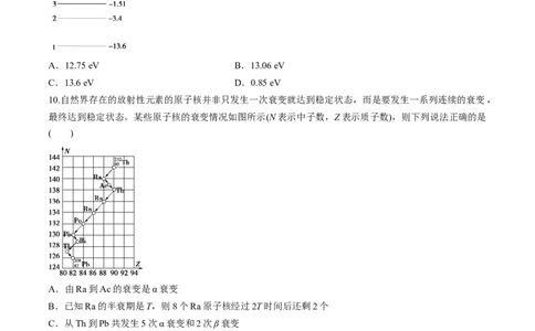 专题16近代物理初步练原卷版_04高考物理_新高考复习资料_2022年新高考复习资料_2022年高考物理一轮复习讲练测（新教材新高考）
