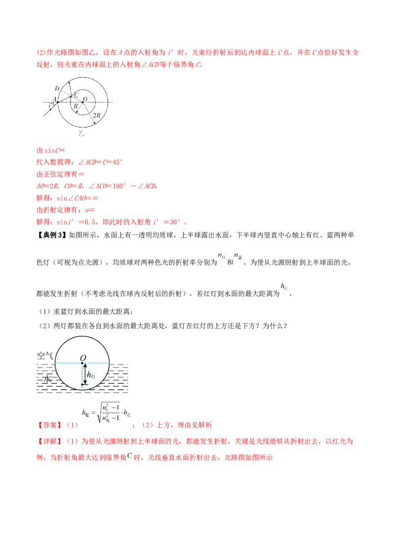 专题24光学2022-2023高考三轮精讲突破训练（全国通用）（解析版）_04高考物理_通用版（老高考）复习资料_2023年复习资料_三轮复习_2023年高考物理三轮精讲突破训练全国通用