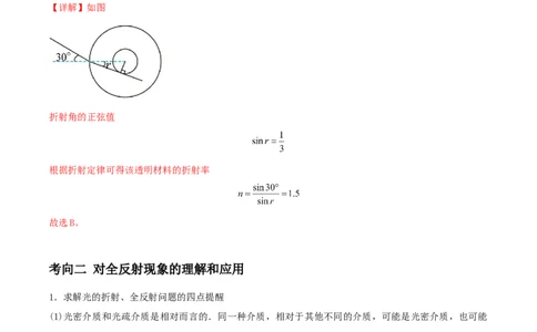 专题24光学2022-2023高考三轮精讲突破训练（全国通用）（解析版）_04高考物理_通用版（老高考）复习资料_2023年复习资料_三轮复习_2023年高考物理三轮精讲突破训练全国通用