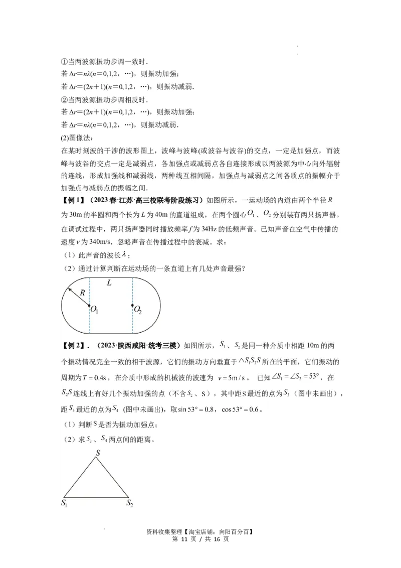 专题19机械波（原卷版）_04高考物理_新高考复习资料_2024新高考复习资料_一轮复习资料_完2024届高考物理一轮复习热点题型归类训练_专题19机械波