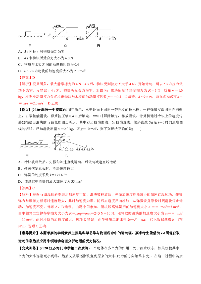 专题3.1牛顿运动定律的应用及实验讲解析版_04高考物理_新高考复习资料_2022年新高考复习资料_2022年高考物理一轮复习讲练测（新教材新高考）
