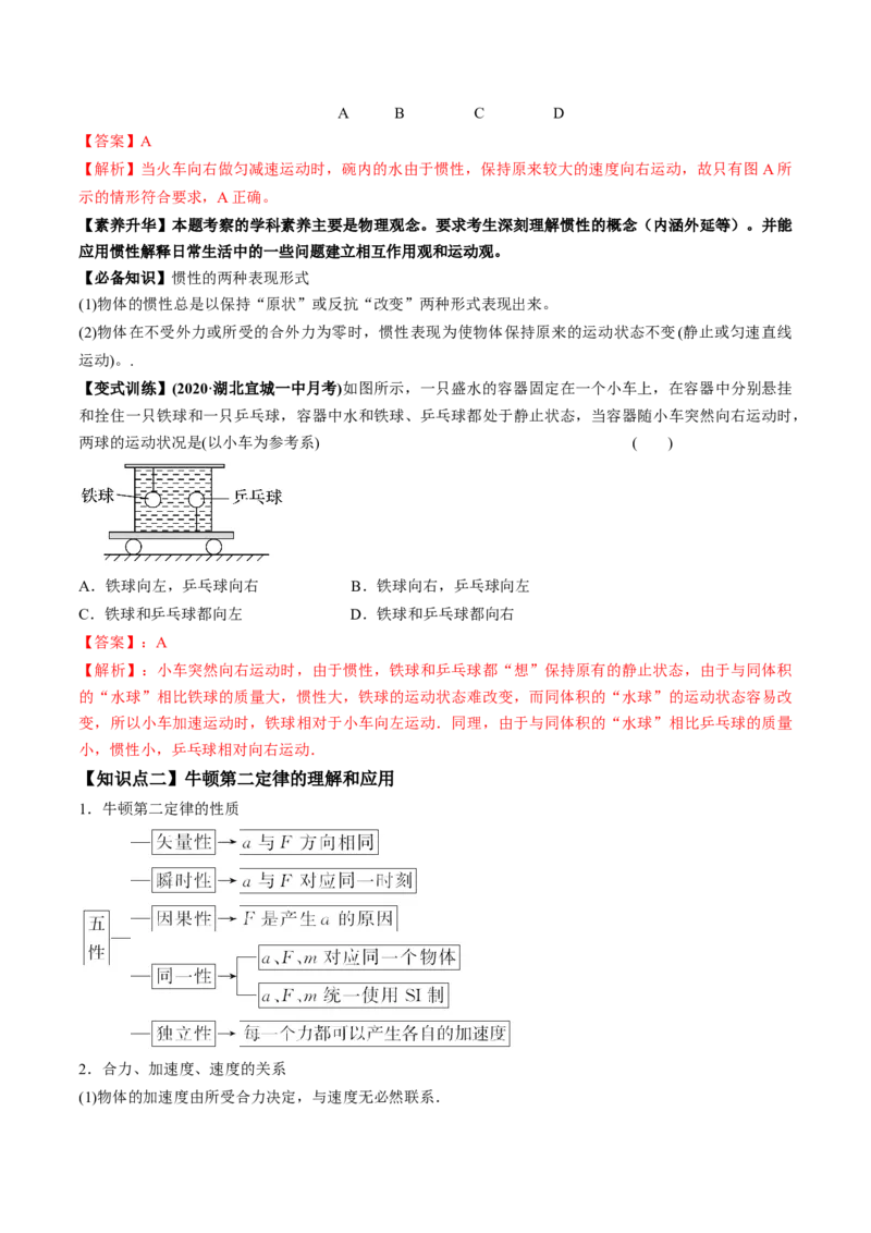 专题3.1牛顿运动定律的应用及实验讲解析版_04高考物理_新高考复习资料_2022年新高考复习资料_2022年高考物理一轮复习讲练测（新教材新高考）