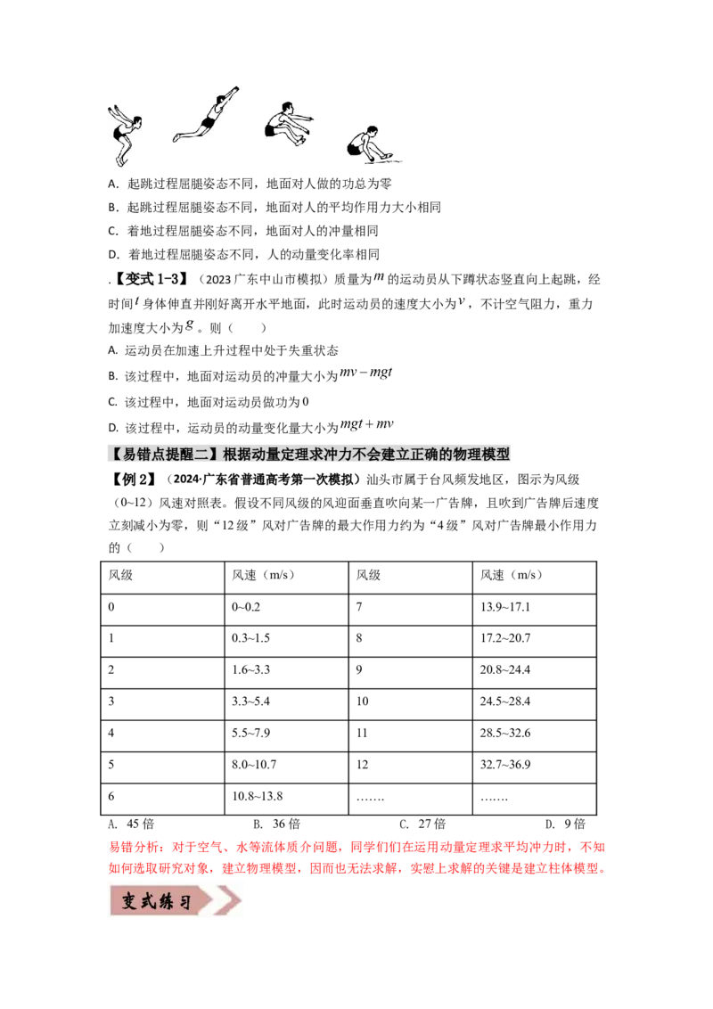 易错点07动量-（3大陷阱）-备战2024年高考物理考试易错题（原卷版）_04高考物理_新高考复习资料_2024新高考复习资料_专项复习资料_备战2024年高考物理考试易错题（新高考专用）