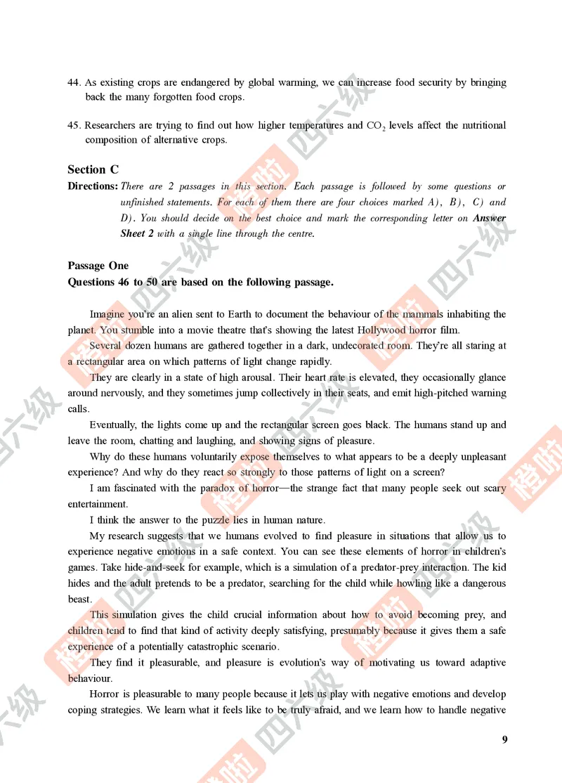 01.2024年12月六级（第一套）-试题6-12_最新更新，视频都在这_2026，6月六级速转存易和谐_0、2025年12月六级_06.橙啦六级全程班石雷鹏_00.讲义_真题