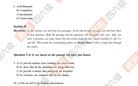 01.2024年12月六级（第一套）-试题6-12_最新更新，视频都在这_2026，6月六级速转存易和谐_0、2025年12月六级_06.橙啦六级全程班石雷鹏_00.讲义_真题