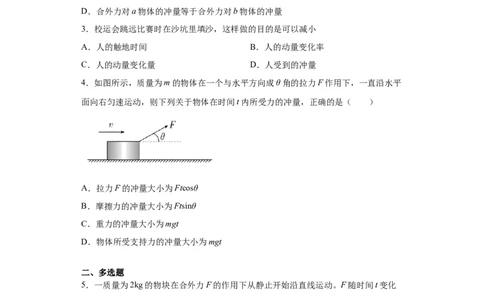 备考2022高考物理一轮复习学案6.1动量&动量定理有解析_04高考物理_新高考复习资料_2022年新高考复习资料_备考2022新教材高考物理一轮复习精讲精练学案（含解析）