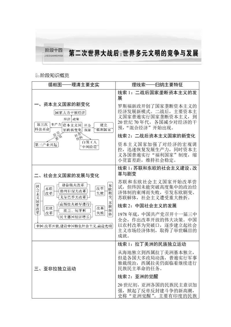 第41讲　冷战与国际格局的演变_07高考历史_2024年新高考资料_1.2024一轮复习_2024年高考历史一轮复习讲义（部编版）_赠1套word版补充习题库_word版题库阶段2&mdash;阶段15