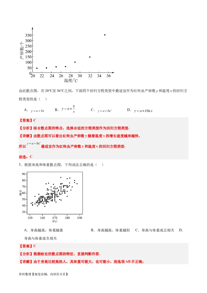 第49讲成对数据的统计分析（精讲）一轮复习讲义2024年高考数学高频考点题型归纳与方法总结（新高考通用）解析版_02高考数学_新高考复习资料_2024年新高考资料_一轮复习资料