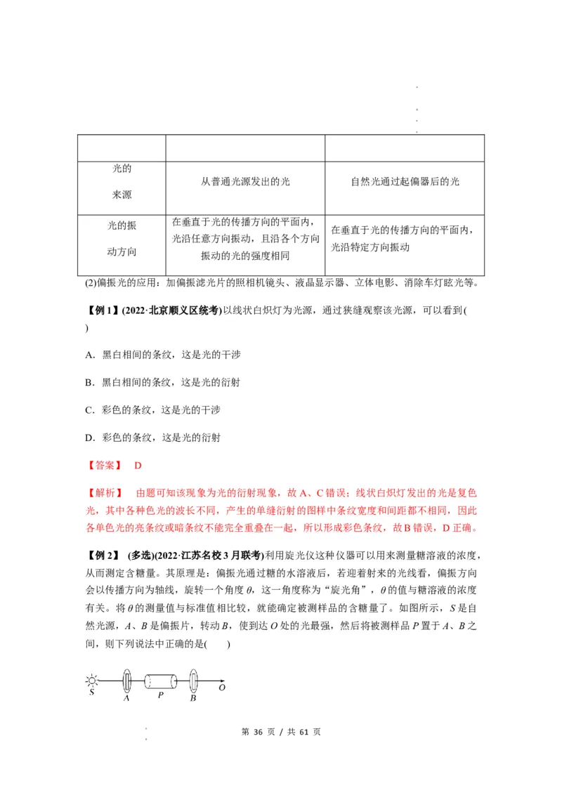 专题31光学（解析版）_04高考物理_新高考复习资料_2024新高考复习资料_一轮复习资料_完2024届高考物理一轮复习热点题型归类训练_专题31光学